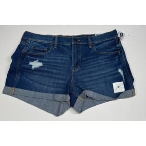 Old Navy Women's Denim Mid rise Boyfriend Shorts, 3in Inseam, Size 8, Brand New